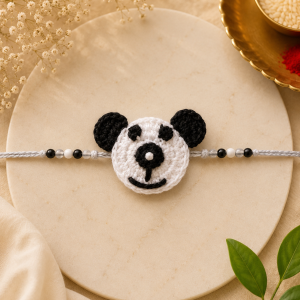 Handmade Crochet Panda Rakhi