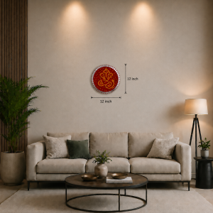 Mdf Round Ganesh Wall Hanging